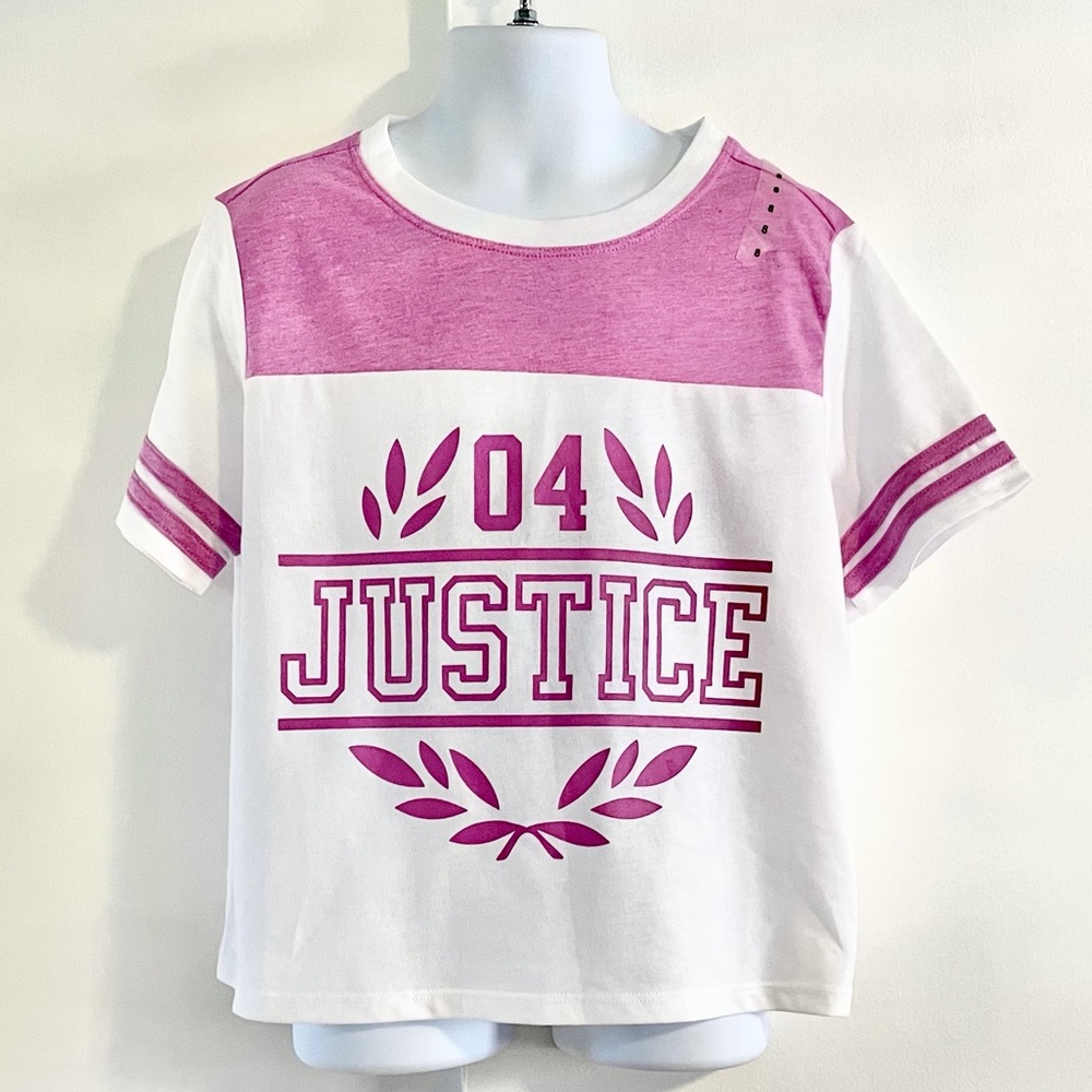 NWT Girl’s JUSTICE Color Block Logo Tee